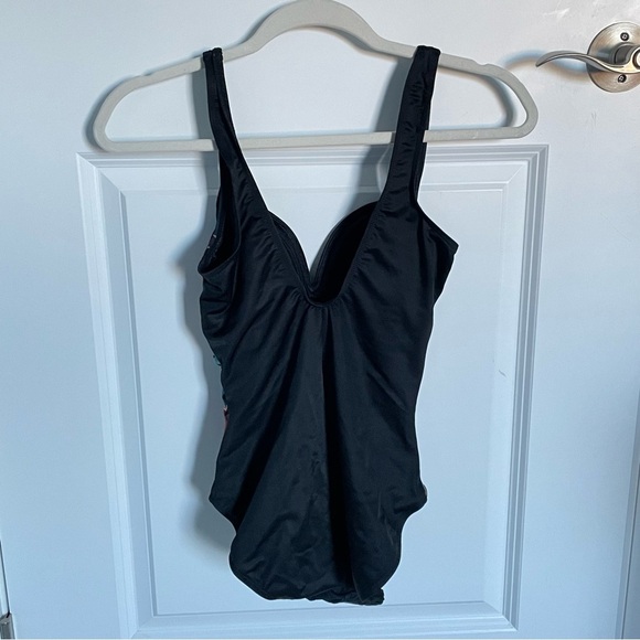 New! Miraclesuit Black Plumeria Temptress One Piece Swimsuit nwot 35099 - Picture 9 of 13